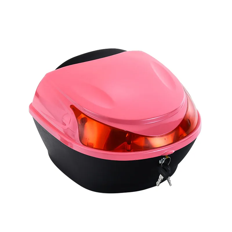 Small Waterproof Motorcycle Top Box – Compact Scooter Trunk for Electric Bike, Universal Tail Storage Case with Lock